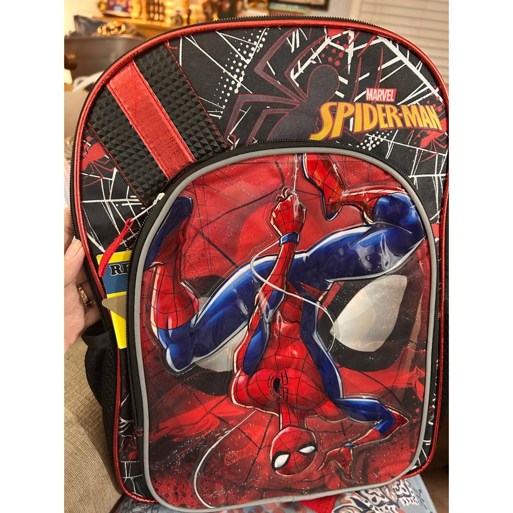 Marvel Spider-Man Backpack‎ Gold Star Collection Reflective Tech Sleeve SPCF54-T